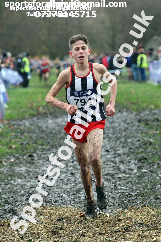 Mens under-17s  2017 British Athletics Liverpool Cross Challenge, Sefton Park, Liverpool. Photo:  David T. Hewitson/Sports for All Pics